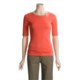 Lilla P Classic Keyhole Shirt - Cotton, Elbow Sleeve (For Women)