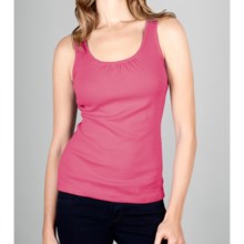 Lilla P Classic Shirred Tank Top - Scoop Neck (For Women) in Camellia - Closeouts