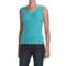 Bermuda Lilla P Classic Shirred V-Neck Tank Top (For Women)