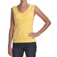 Lilla P Classic Shirred V-Neck Tank Top (For Women)