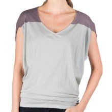 Lilla P Color Block Wedge Tank Top - Whisper Weight Pima Cotton (For Women) in Raven/Silver - Closeouts