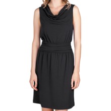 Lilla P Cowl Neck Dress - Stretch Pima Cotton-Modal, Sleeveless (For Women) in Black - Closeouts
