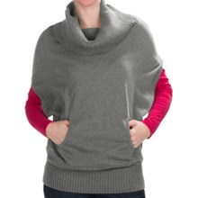 Lilla P Cowl Neck Sweater - Short Dolman Sleeve (For Women) in Nickel - Closeouts