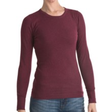 Lilla P Crew Neck Sweater - Cotton-Cashmere (For Women) in Bordeaux - Closeouts
