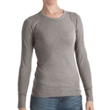 Lilla P Crew Neck Sweater - Cotton-Cashmere (For Women) in Heather Grey - Closeouts