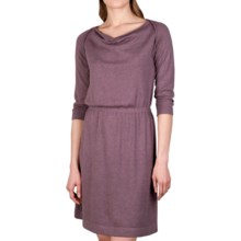 Lilla P Drape Neck Dress - 3/4 Sleeve (For Women) in Dewberry - Closeouts