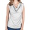 Lilla P Drape-Neck Tank Top - Pima Cotton-Modal (For Women) in White