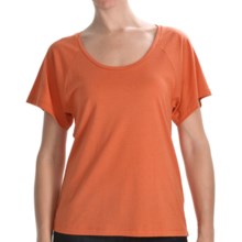 Lilla P Easy Shirt - Pima Cotton-Modal, Short Sleeve (For Women) in Tangerine - Closeouts