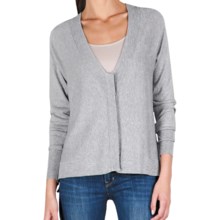 Lilla P Easy V-Neck Cardigan Sweater - Cotton-Modal (For Women) in Heather Gray - Closeouts
