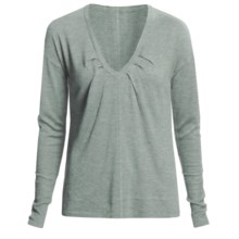 Lilla P Easy V-Neck Sweater - Long Sleeve (For Women) in Haze - Closeouts