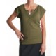 Lilla P Fine Rib Split Neck T-Shirt - Short Sleeve (For Women)