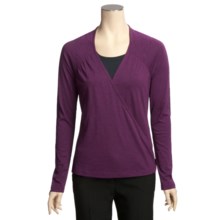 Lilla P Flame Cardigan Sweater - Pima Cotton-Modal, Long Sleeve (For Women) in Plum - Closeouts