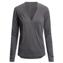Lilla P Flame Cardigan Sweater - Pima Cotton-Modal, Long Sleeve (For Women) in Smoke - Closeouts