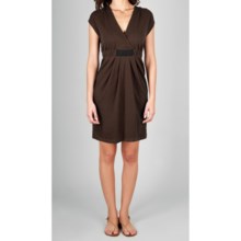 Lilla P Flame Dolman Modal Dress - Short Sleeve (For Women) in Chocolate - Closeouts
