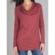 Lilla P Flame Drape Neck Tunic Shirt - Pima Cotton-Modal, Long Sleeve (For Women)