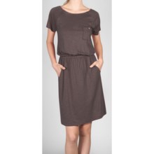 Lilla P Flame Pocket Dress - Pima Cotton-Modal, Short Sleeve (For Women) in Pewter - Closeouts