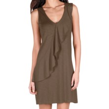 Lilla P Flame Ruffle Dress - Pima Cotton-Modal, Sleeveless (For Women) in Walnut - Closeouts