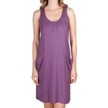 Lilla P Flame Seamed Pocket Shift Dress - Slub Cotton-Modal (For Women) in Jam - Closeouts