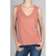 Lilla P Flame Shirred Tank - Pima Cotton, V-Neck (For Women)