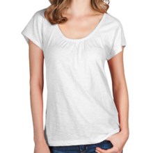 Lilla P Flame Shirt - Pima Cotton Slub, Short Sleeve (For Women) in White - Closeouts