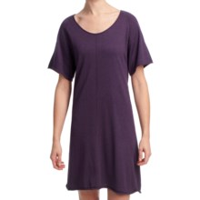 Lilla P Flutter Sleeve Sweater Dress - Short Sleeve (For Women) in Violet - Closeouts