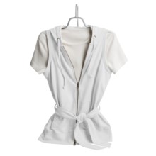Lilla P French Terry Vest Jacket (For Women) in White - Closeouts