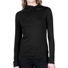 Lilla P Funnel Neck Shirt - Pima Cotton, Long Sleeve (For Women) in Black - Closeouts