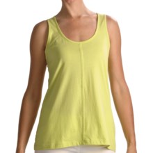 Lilla P Hi-Low Tank Top - Whisper Weight Pima Cotton (For Women) in Celery - Closeouts