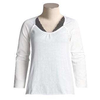 Lilla P High-Twist Cotton Sweater - Scoop Neck (For Women)