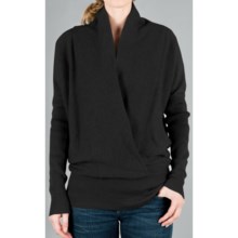 Lilla P Luxe Blouson Sweater - Cross Front (For Women) in Black - Closeouts