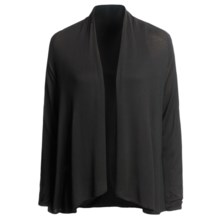 Lilla P Open Draped Cardigan Sweater (For Women) in Black - Closeouts