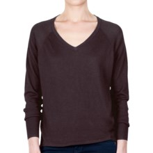 Lilla P Oversized Sweater - V-Neck (For Women) in Iron - Closeouts