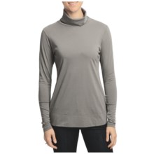 Lilla P Pima Basic Turtleneck Tunic Shirt - Pima Cotton, Long Sleeve (For Women) in Ash - Closeouts