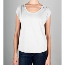 Lilla P Pima Cotton-Modal Dolman Shirt - Short Sleeve (For Women) in White - Closeouts