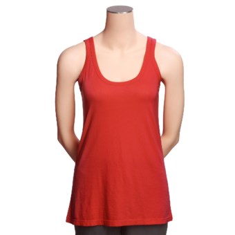 Lilla P Pima Cotton Tank Top - Scoop Neck (For Women) in Flame
