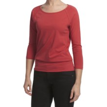 Lilla P Pima Jersey Bateau Shirt - 3/4 Raglan Sleeve (For Women) in Wild Ginger - Closeouts