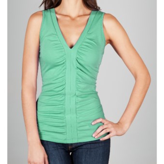 Lilla P Pima Jersey Ruched Tank Top (For Women) in Julep