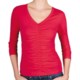 Lilla P Pima Jersey Shirred Shirt - V-Neck, 3/4 Sleeve (For Women)