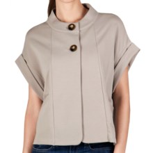 Lilla P Rolled Sleeve Jacket - French Terry (For Women) in Biscotti - Closeouts