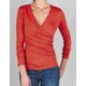 Lilla P Ruched Surplice Shirt - Pima Cotton Jersey, Long Sleeve (For Women)