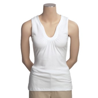 Lilla P Ruched Tank Top (For Women) in White