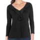 Lilla P Ruffle Shirt - Pima Cotton-Modal, 3/4 Sleeve (For Women)