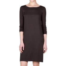 Lilla P Scoop Neck Sweater Dress - Long Sleeve (For Women) in Iron - Closeouts