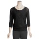 Lilla P Snap-Front Cardigan Sweater - 3/4 Dolman Sleeve (For Women)