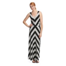 Black Jersey Maxi Dress on Lilla P Stripe Maxi Dress   Stretch Pima Cotton Modal  V Neck