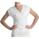 Lilla P Surplice Shirt - Pima Cotton Jersey, Flutter Sleeve (For Women)