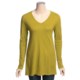 Lilla P Whisper Weight Asymmetrical Seamed Shirt - X-Long, Pima Cotton, Long Sleeve (For Women)