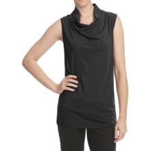 Lilla P Whisper Weight Cowl Neck Shirt - Pima Cotton, Sleeveless (For Women) in Black - Closeouts
