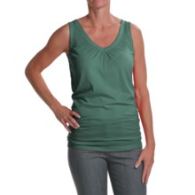 Lilla P Whisper Weight Tank Top - Blouson V-Neck (For Women) in Sage - Closeouts