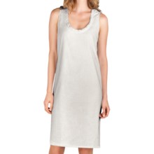Lilla P Woven Pinstripe Easy Tank Dress (For Women) in Sand Stripe - Closeouts